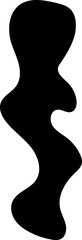solid abstract cutout shape element