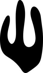 solid abstract cutout shape element