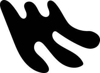 solid abstract cutout shape element
