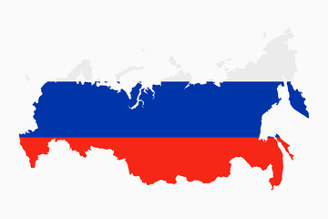 vector map of russia with transparent background