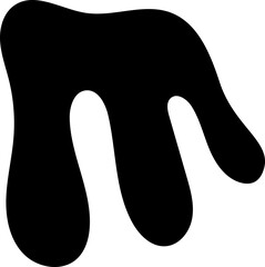 solid abstract cutout shape element