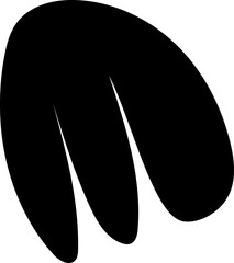 solid abstract cutout shape element