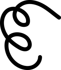 solid squiggle abstract line element