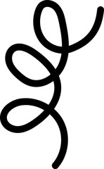 solid squiggle abstract line element