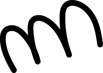 solid squiggle abstract line element