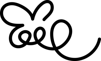 solid squiggle abstract line element