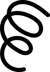 solid squiggle abstract line element