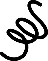 Obraz premium solid squiggle abstract line element