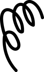 solid squiggle abstract line element