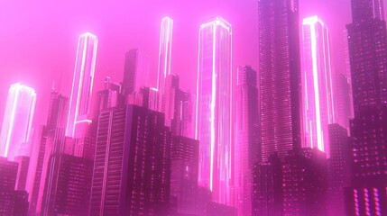 Fototapeta premium Neon city