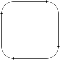 Minimalist Sparkle Monoline Shape Element