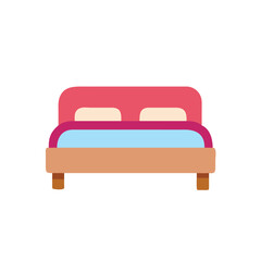 bed on white background for web and graphic design