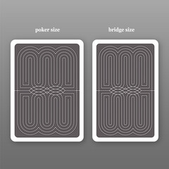 Back of a playing card. Poker size and bridge size.