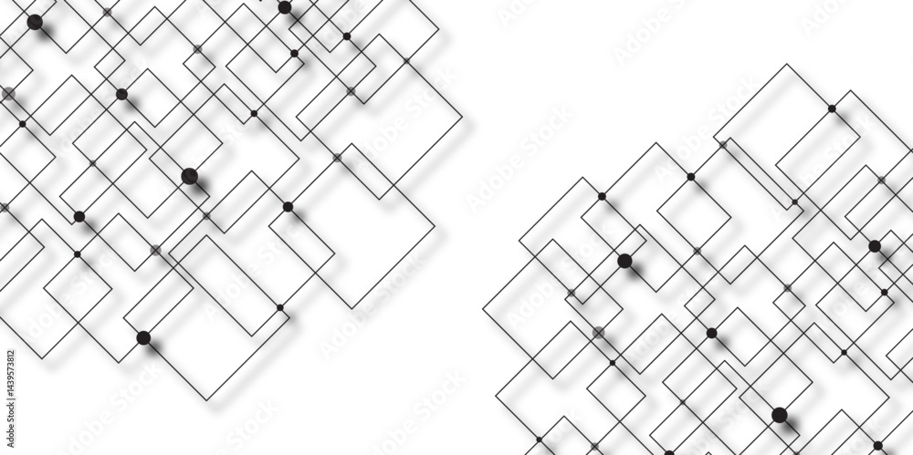 Aufkleber abstract background with cubes. modern geometric background. vector abstract technology on a white b