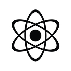 atom icon on white background