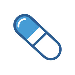 capsule pill on white background for web and graphic design