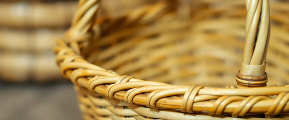 Obraz premium close up of a wicker basket