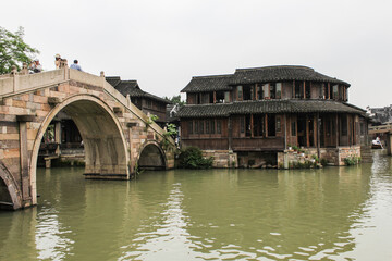 Naklejka premium The Scenery of Wuzhen Ancient Town in Zhejiang, China