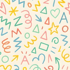 Colorful Doodle Pattern Background