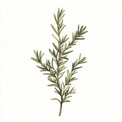 Obraz premium Watercolor illustration of sprig brings natural, fresh vibe