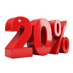 Simple Red 20 Percent Lettering Discount Offer Sale Promotion Savings