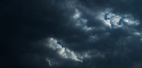 Cloud storm sky dark rain lightning thunder stormy typhoon nature light scene rainy atmosphere...