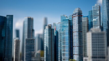 Miniature Skyscrapers in Financial District Model/金融街のミニチュア高層ビルモデル3