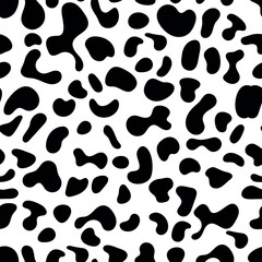 Black Leopard skin print pattern animal seamless for printing and more decorate.