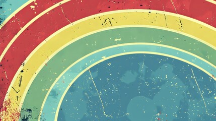The design creates a visually appealing, repetitive motif that resembles a series of rainbows, giving a sense of rhythm and movement