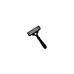 Shaving razor silhouette on white background