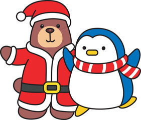 Illustration of cute bear icon.
Funny bear in daily activities elements.