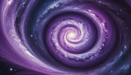 Cosmic vortex, swirling galaxy.  Vast nebulae, swirling spiral, star cluster