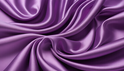 Obraz premium Elegant, luxurious, mauve-purple satin fabric draped in dynamic folds