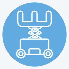 Icon Scissor Lift. related to Industry symbol. blue eyes style. design editable
