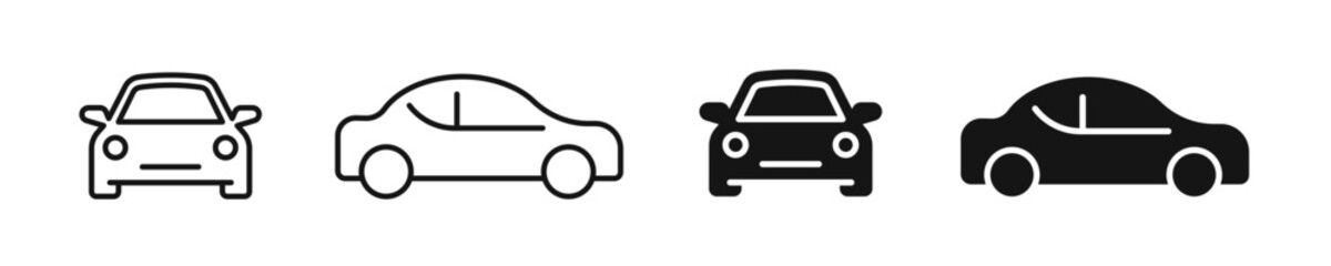 Car icons. Car vector icon. Vehicle symbols. Sedan automobile silhouettes. EPS 10 © Jocelyn_Flores
