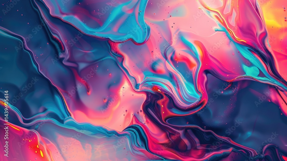 Poster abstract vivid colorful wave flowing express energetic texture. seamless texture of vividness curve 