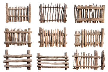 Rustic Wooden Fence Designs Collection for Rustic Decor and Game Assets