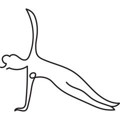 Yoga Pose Line Art
