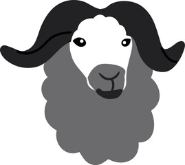 cartoon sheep head