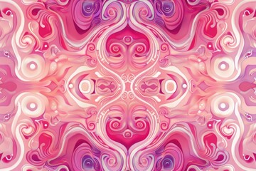 The abstract picture of the liquid pink colour is mixing with the other colour to create pattern, mixing colors involves combining different hues to create new shades or tones for art design. AIG51.