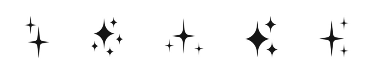 Star sparkle symbols. Star vector icon set. Stars collection. Vector stars. Sparkle vector icons. Vector EPS 10
