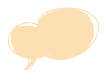 手描きのシンプルな落書き風パステルカラーの吹き出し