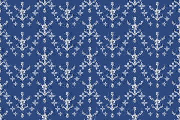 Seamless patterns textured handmade. Ethnic bohemian, Ikat style design motifs, Geometric pattern, silk damask seamless . Vector illustration.