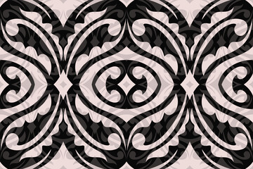 Seamless patterns textured handmade. Ethnic bohemian, Ikat style design motifs, Geometric pattern, silk damask seamless . Vector illustration.