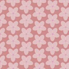 seamless flower pattern with pink background