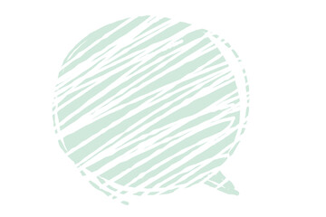 手描きのシンプルな落書き風パステルカラーの吹き出し