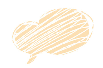 手描きのシンプルな落書き風パステルカラーの吹き出し