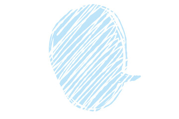 手描きのシンプルな落書き風パステルカラーの吹き出し