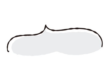 手描きのシンプルなゆるいパステルカラーの吹き出し