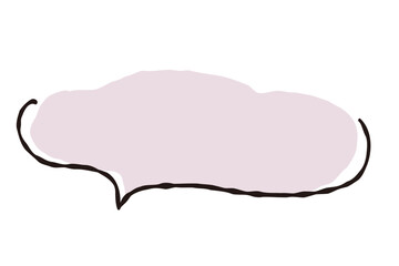 手描きのシンプルなゆるいパステルカラーの吹き出し